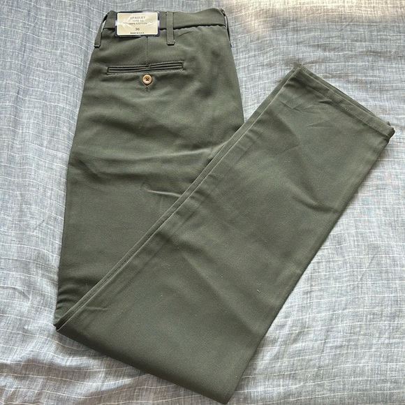 NWT epaulet green-grey canvas pants - Picture 1 of 5